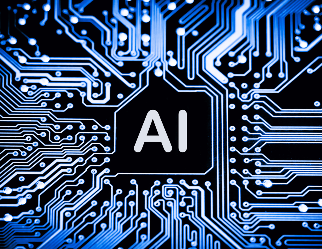 AI Letters on a Circuit Board